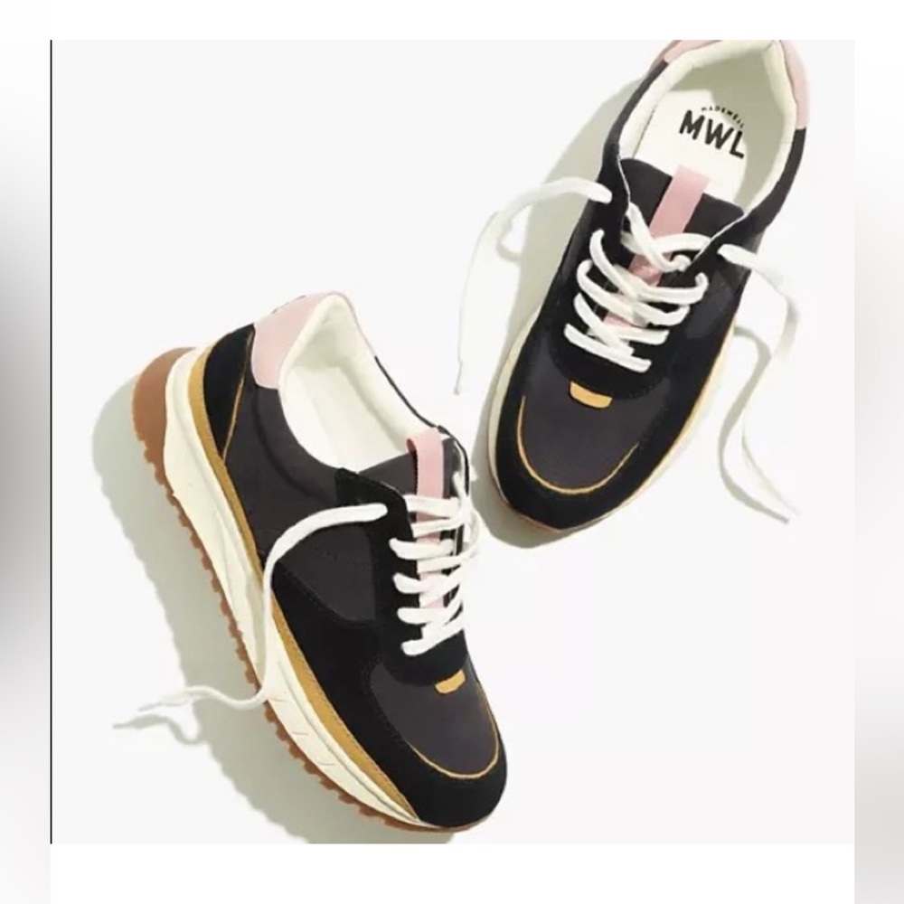 Madewell MWL Sneakers Platform Suede Leather Lace Up Women's Size 9 Men 7.5
